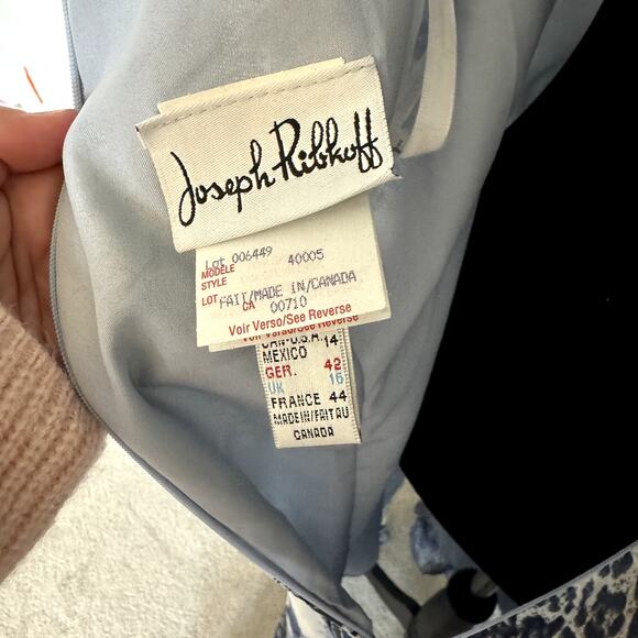 Never Worn Vintage Deadstock Y2K Leopard Blue Joseph Ribkoff Dress Size 14 - Picture 7 of 7